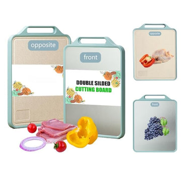 Double Sided Chopping Board for Kitchen, Stainless Steel Cutting Chopping Board for Meat Fruit Veggies, Food-Grade Dishwasher Safe, BPA Free.