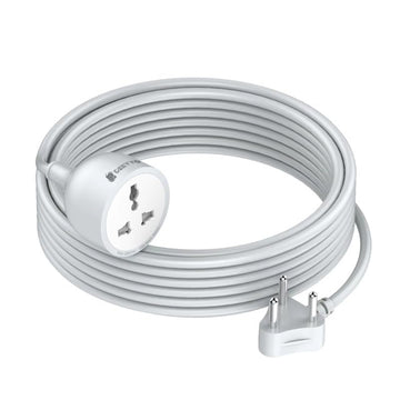 Extension Board with 5 Meters Heavy Duty Long Wire Cord, Single Outlet Socket 2500W 10A Expandable Electric Extension, 3 pins Extension Cord for Indoor Outdoor Use.