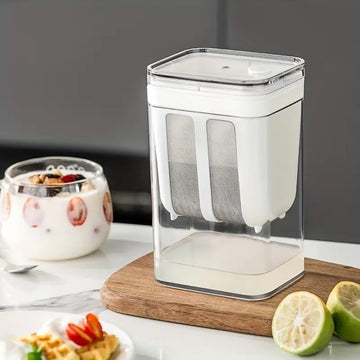 Yogurt Filter Strainer, Hung Curd Strainer Box,1100 ML Greek Yogurt Filter Strainer, BPA-Free, Multi Yoghurt Maker Strainer, Perfect Also for Homemade Cheese, Soup, Fruit Juice, Coffee & More.