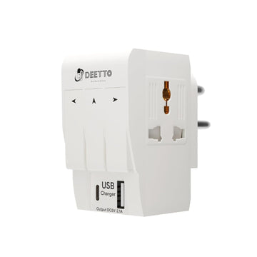 5 in 1 Multi Plug Outlet Extender Splitter3-Sided Swivel Power Strip Spaced Vertical sockets Splitter Adapter for Home, Office, Travel.