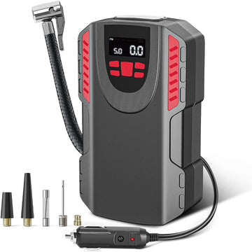 Air Compressor Portable air Pump for car Tires DC 12V Car Tire Pump 150 PSI Auto Digital Tire Air Pump for Vehicle Motorcycle Bicycle Inflatables - Fast Heat Dissipation Smart Auto Stop Inflation.
