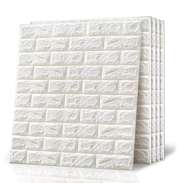 3D Design Brick Wallpaper - Self Adhesive PE Foam Panel Wall Stickers/DIY Wallpaper for Wall Decor, Bathroom, Living Room, and Home Art Decoration (70 x 77cm, Appx.5.3Sq Feet)