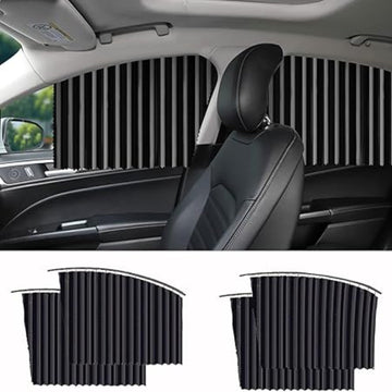 Universal Fit Magnetic Removable Car Side Window Privacy Sunshade, Car Window Curtains, Car Sun Shade Side Window, Magnet Pleated Curtains for Car Window.