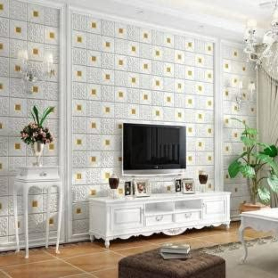 Brick Wallpaper - Self Adhesive Pe Foam Brick Design 3D Wall Stickers Full Coverage Diy Wallpaper For Home Hotel Living Room Bedroom.