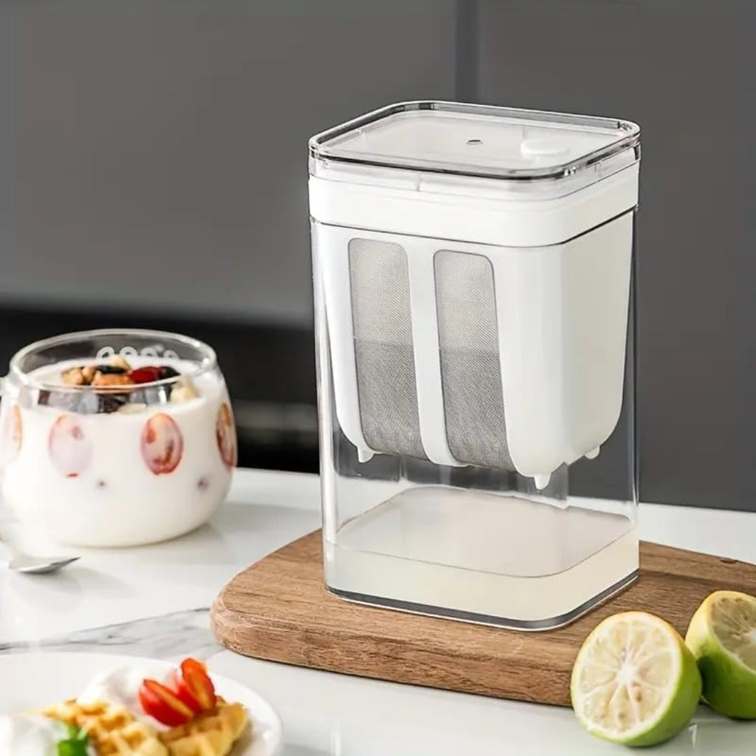 Yogurt Filter Strainer, Hung Curd Strainer Box,1100 ML Greek Yogurt Filter Strainer, BPA-Free, Multi Yoghurt Maker Strainer, Perfect Also for Homemade Cheese, Soup, Fruit Juice, Coffee & More.