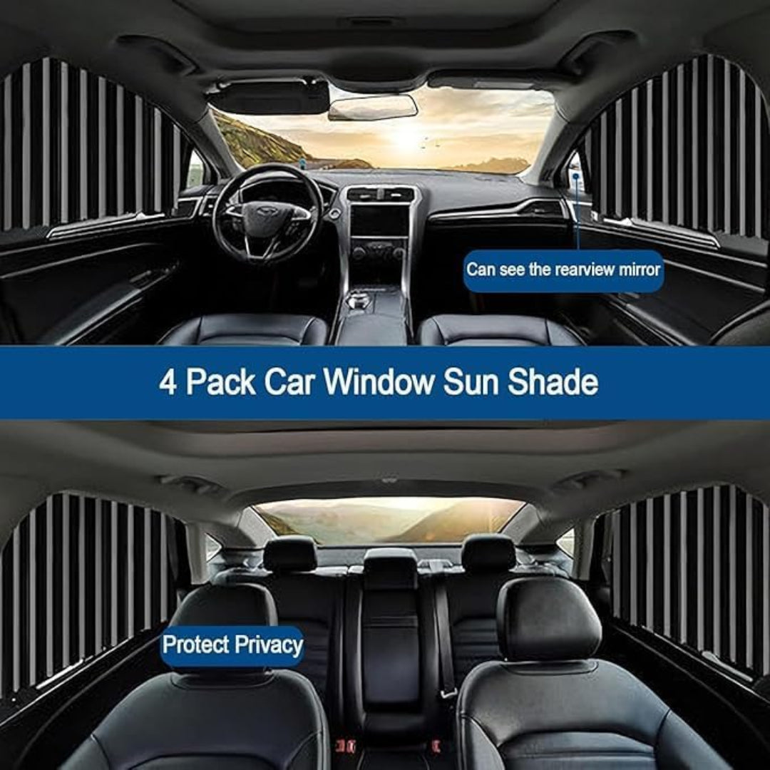 Universal Fit Magnetic Removable Car Side Window Privacy Sunshade, Car Window Curtains, Car Sun Shade Side Window, Magnet Pleated Curtains for Car Window.