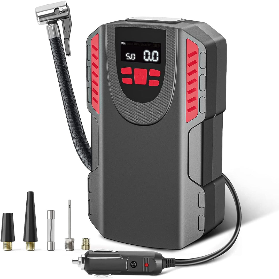 Air Compressor Portable air Pump for car Tires DC 12V Car Tire Pump 150 PSI Auto Digital Tire Air Pump for Vehicle Motorcycle Bicycle Inflatables - Fast Heat Dissipation Smart Auto Stop Inflation.
