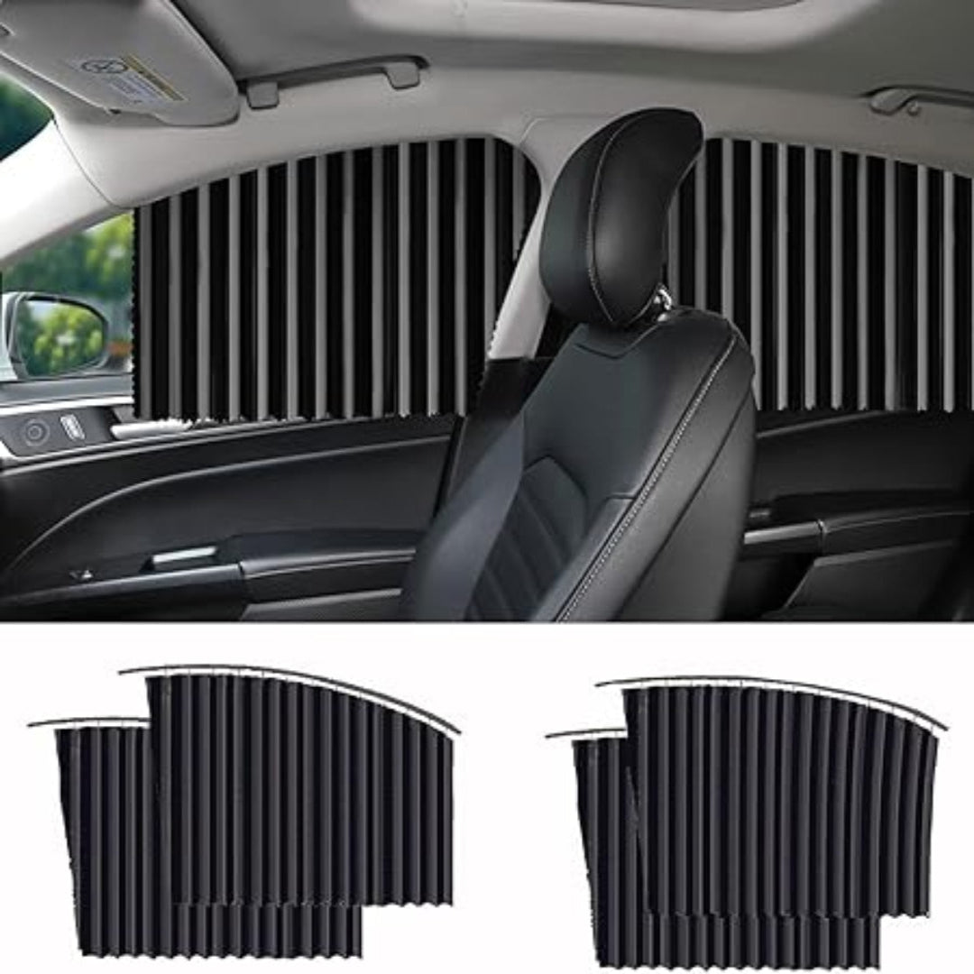 Universal Fit Magnetic Removable Car Side Window Privacy Sunshade, Car Window Curtains, Car Sun Shade Side Window, Magnet Pleated Curtains for Car Window.