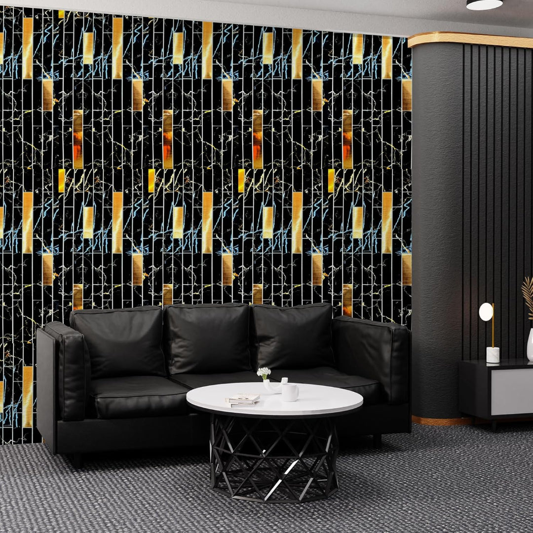 3D Effect Stunning 3D Striped Wallpaper - Self-Adhesive Waterproof 3D Wall Panels PE Foam Wallpaper Sticker, Easy Installation & Removal,Easy Cleaning.